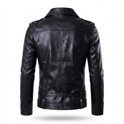 Gentleman Code - Vilan | Asymmetrisch Tailliert Lederjacke Herren