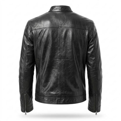 Gentleman Code - Misud | Strukturiert Figurbetont Lederjacke Herren