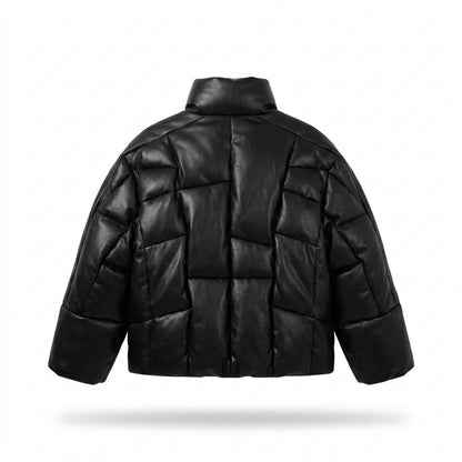 Gentleman Code - Zemav | Gesteppt Glänzend Lederjacke Herren