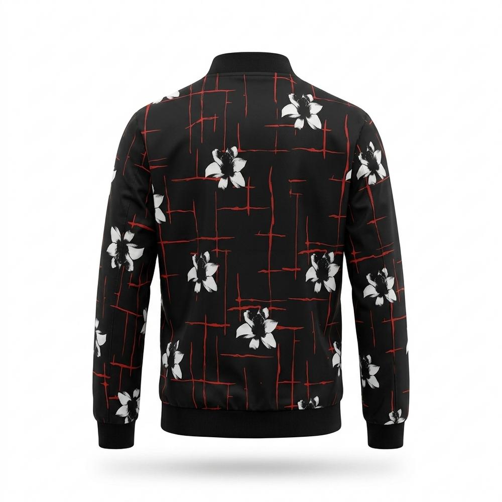 Gentleman Code - Vuhun | Gemusterte Reißverschluss Jacke Herren