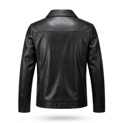Gentleman Code - Sozed | Gekragte Glatte Lederjacke Herren