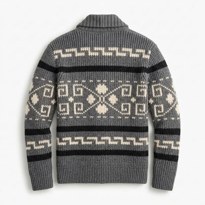 Gentleman Code - Dogem | Gemustert Gestrickt Strickjacke Herren