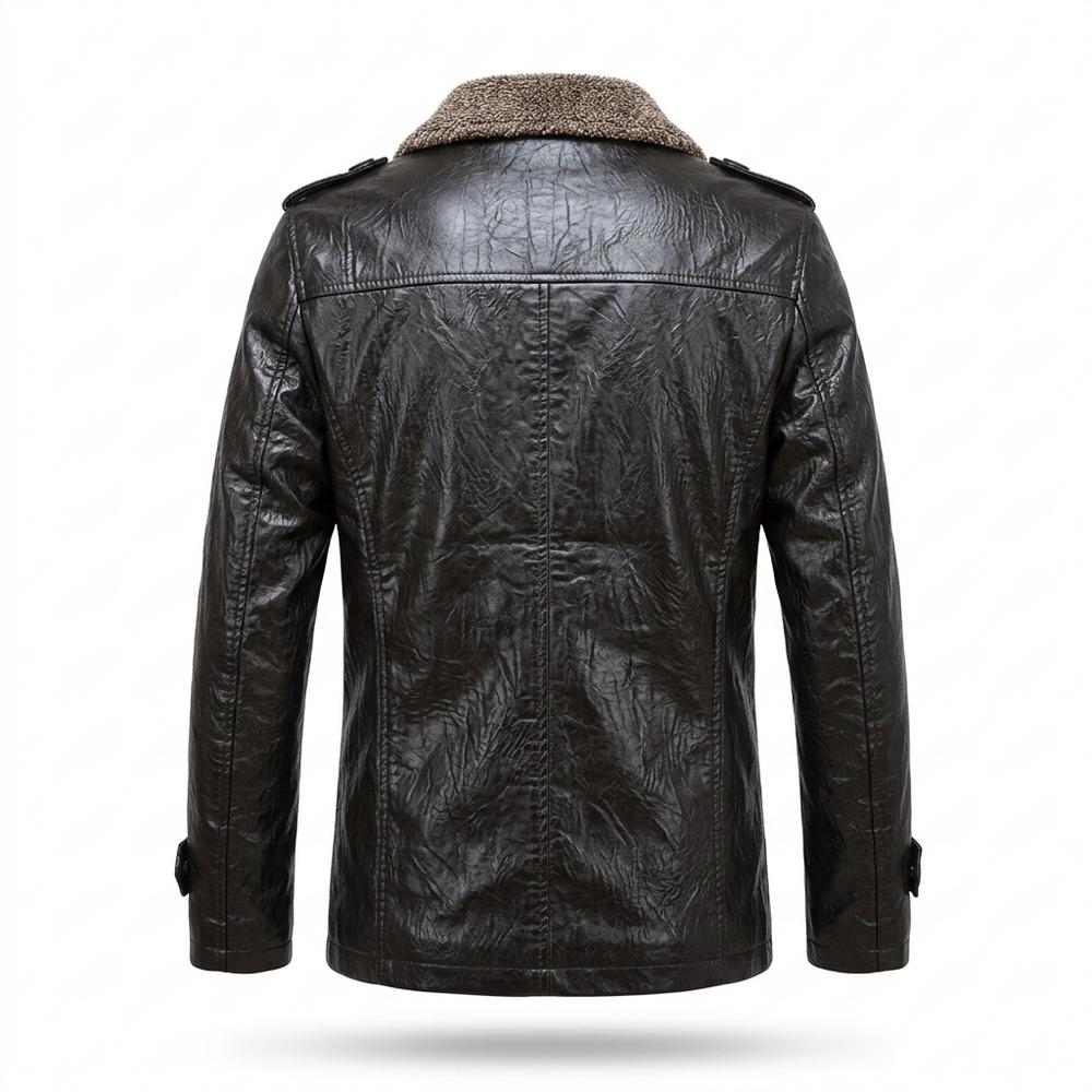 Gentleman Code - Savak | Gefüttert Geknöpft Lederjacke Herren