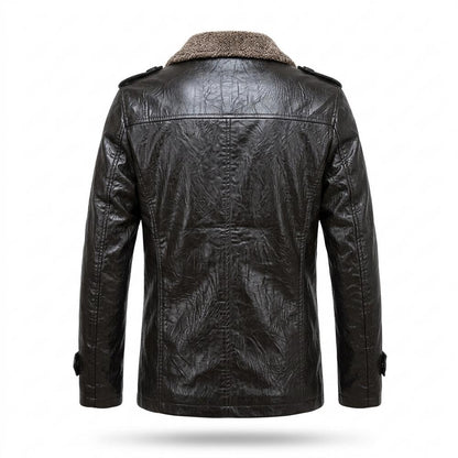 Gentleman Code - Savak | Gefüttert Geknöpft Lederjacke Herren