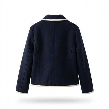 Gentleman Code - Mepit | Kontrastfarben Geknöpft Jacke Damen