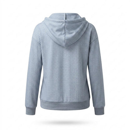 Gentleman Code - Lekor | Gestreift Langärmlig Hoodie Damen