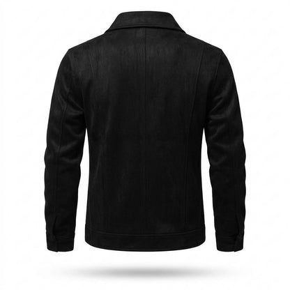 Gentleman Code - Cazuk | Strukturierte Taillierte Wildleder-Jacke Herren