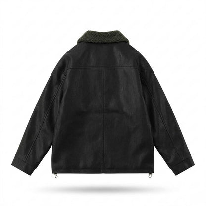 Gentleman Code - Revek | Gefütterte Lockere Lederjacke Unisex