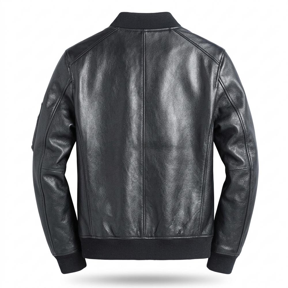 Gentleman Code - Risol | Gesteppt Gefüttert Lederjacke Herren