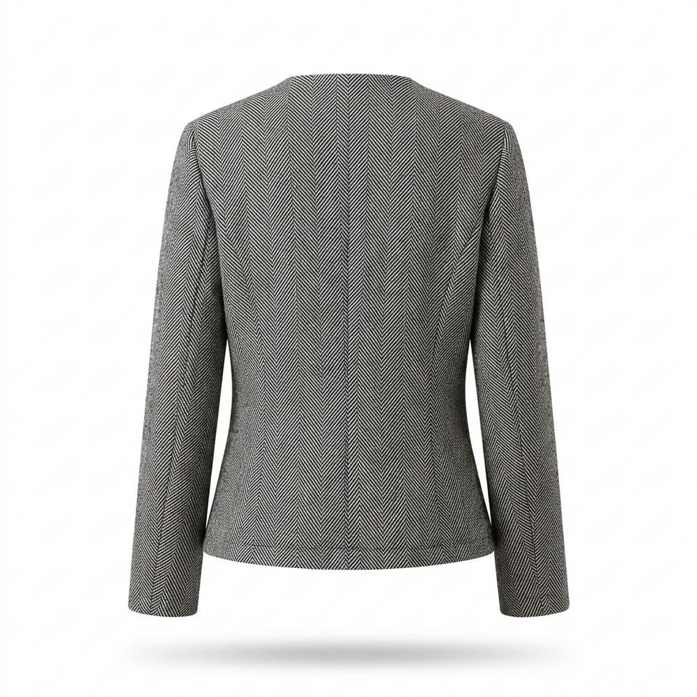 Gentleman Code - Rotut | Fischgratgemustert Tailliert Jacke Damen