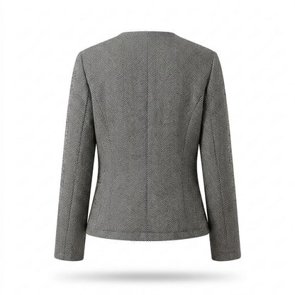 Gentleman Code - Rotut | Fischgratgemustert Tailliert Jacke Damen