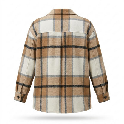 Gentleman Code - Divam | Karierte Geknöpfte Jacke Damen