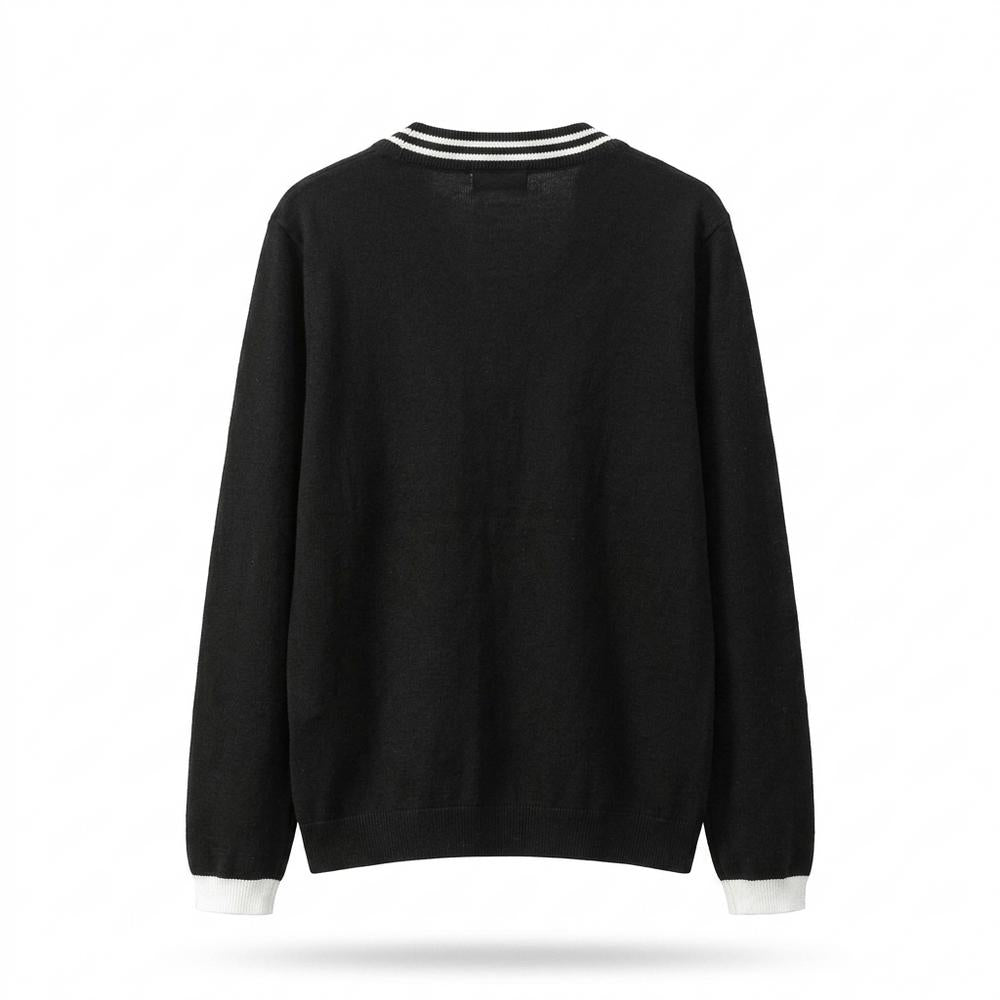 Gentleman Code - Cavan | Bestickter Gestreifter Cardigan Damen