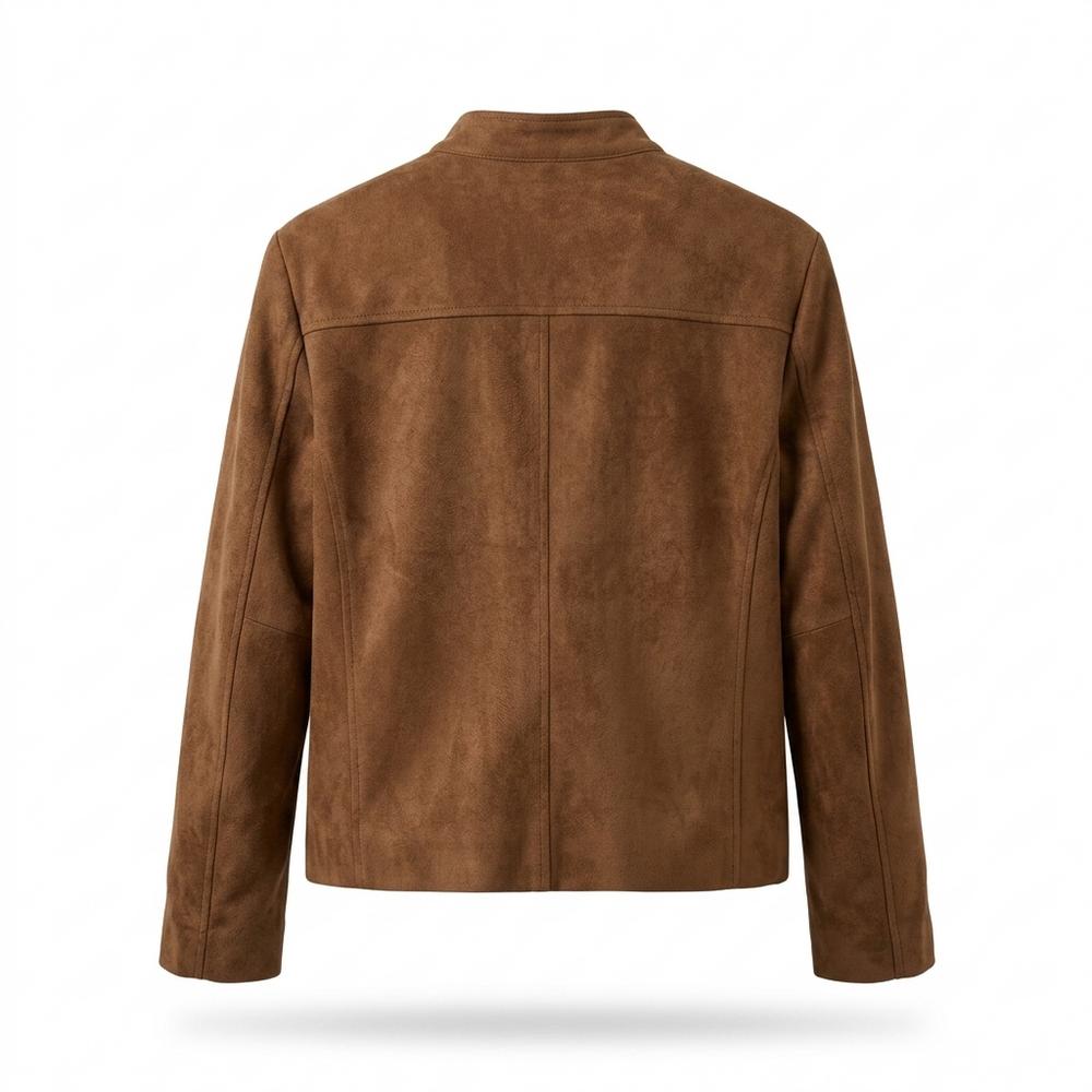 Gentleman Code - Ruwad | Veloursartig Reißverschluss Wildleder-Jacke Damen
