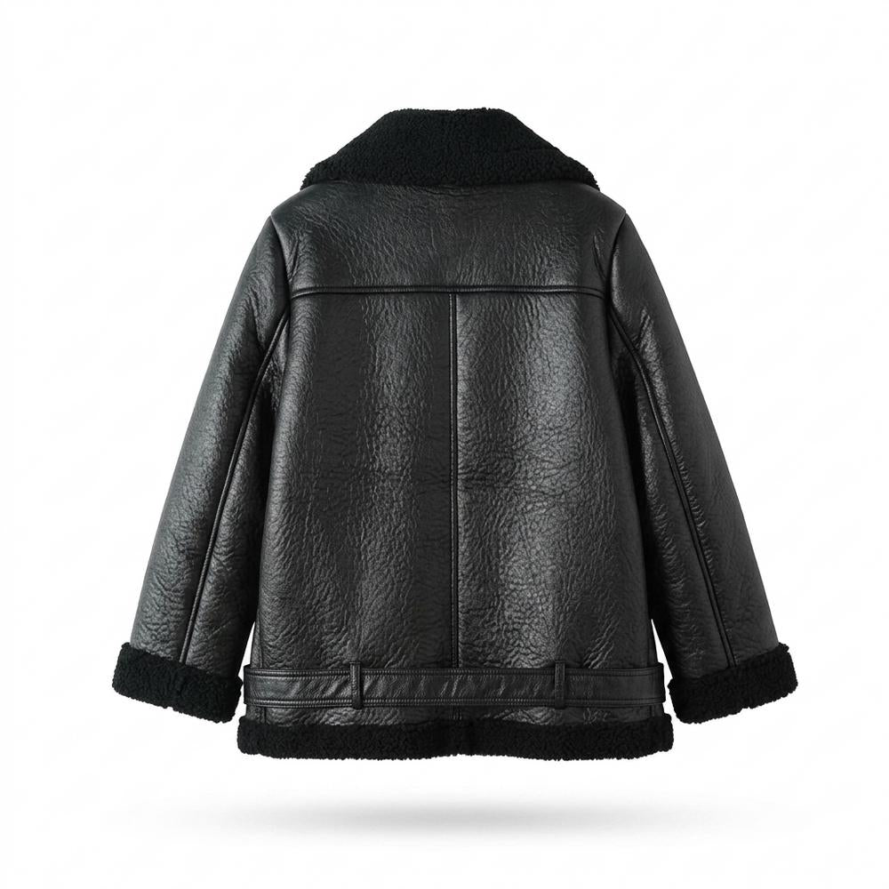 Gentleman Code - Yalin | Gefüttert Asymmetrisch Lederjacke Damen