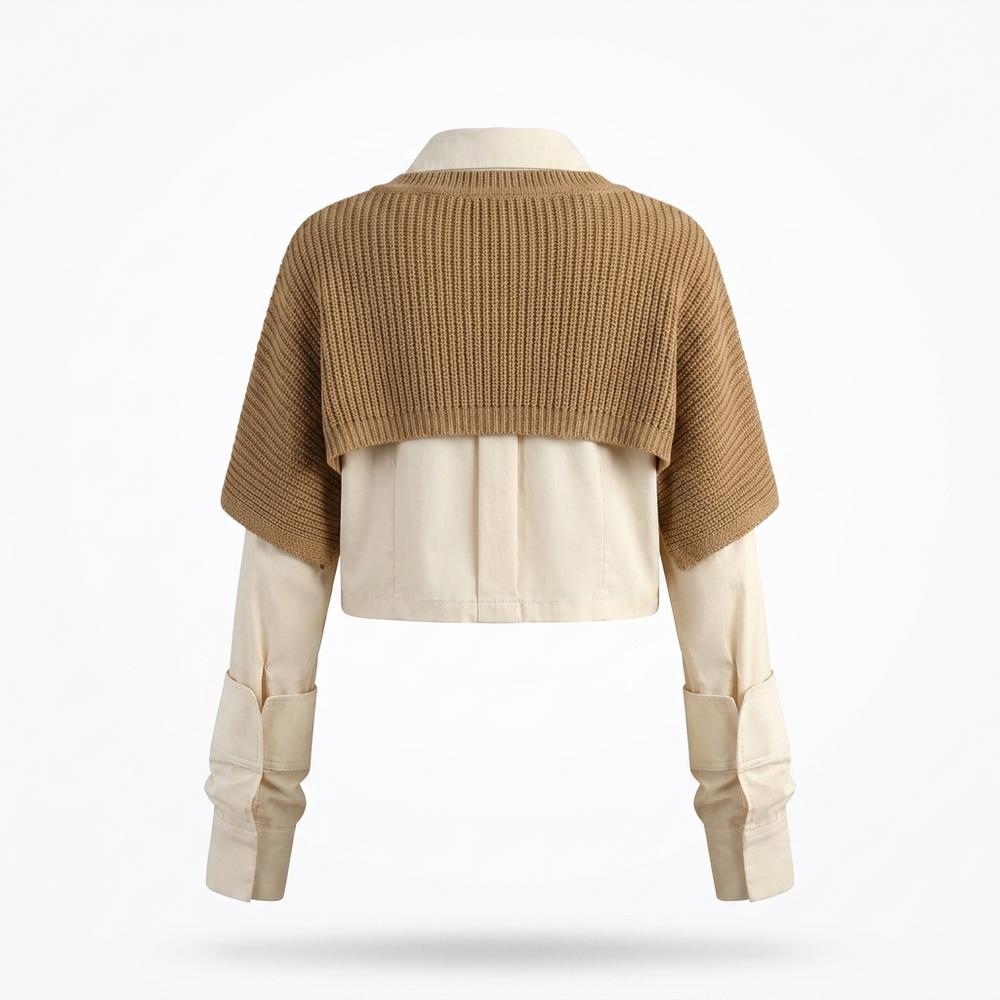 Gentleman Code - Norov | Kurzgeschnittener Gerippter Pullover Damen