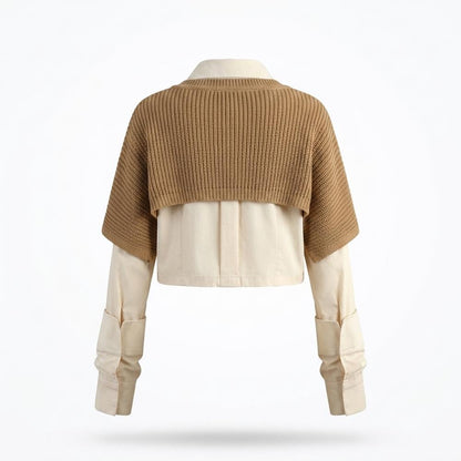Gentleman Code - Norov | Kurzgeschnittener Gerippter Pullover Damen