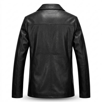 Gentleman Code - Cetit | Geknöpft Gefüttert Lederjacke Herren