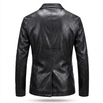 Gentleman Code - Tapul | Einreihige Taillierte Lederjacke Herren
