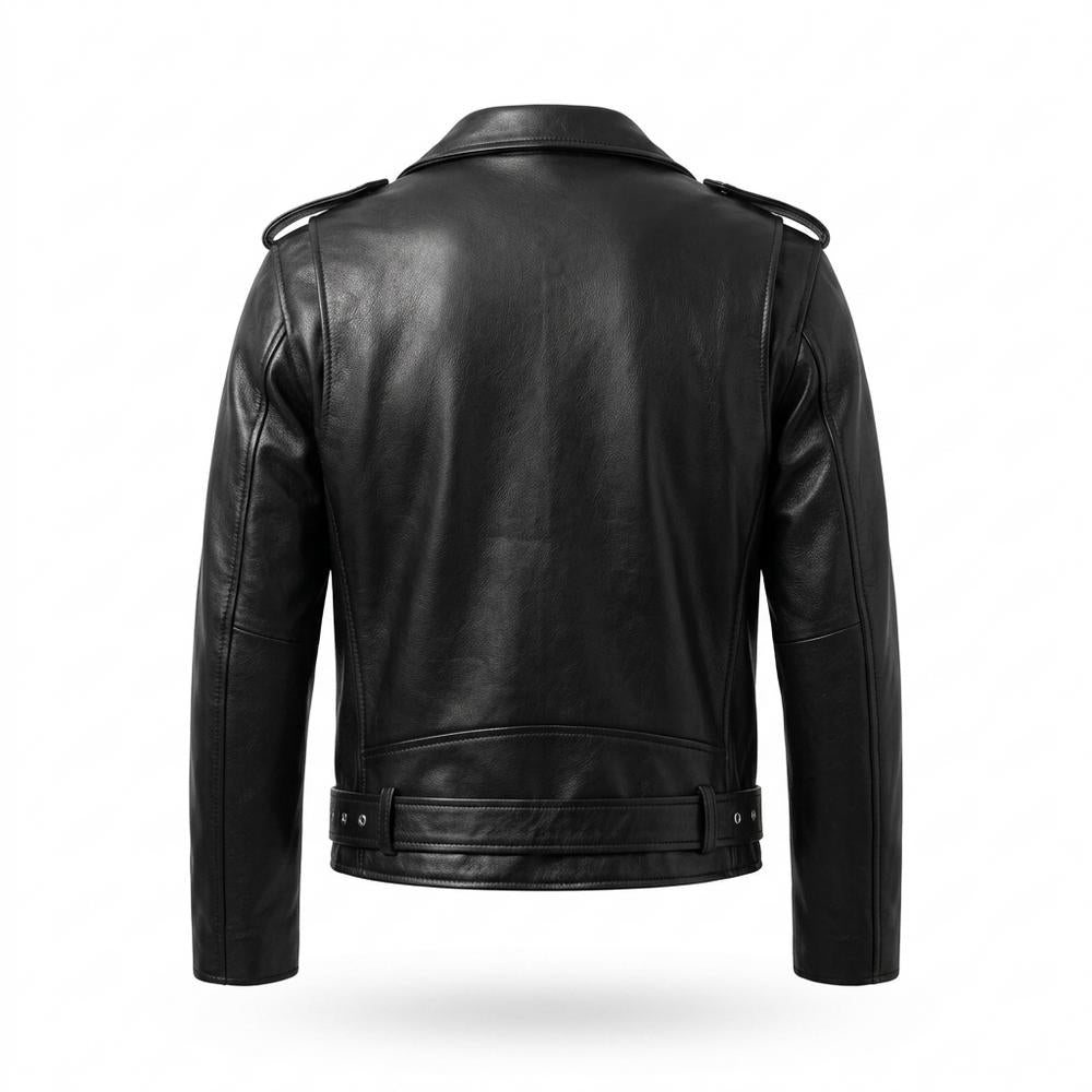 Gentleman Code - Maziv | Asymmetrisch Gegürtet Lederjacke Herren