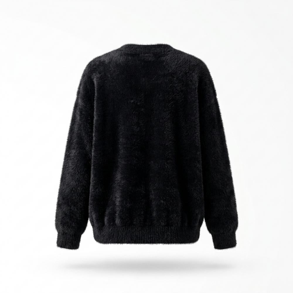 Gentleman Code - Cimok | Flauschige Langärmlige Strickjacke Damen