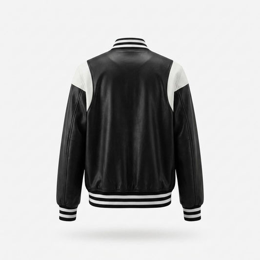 Gentleman Code - Nikal | Geknöpft Zweifarbig Lederjacke Unisex