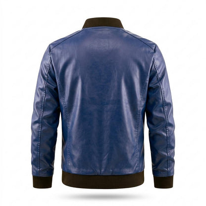 Gentleman Code - Sulan | Gefütterte Reißverschluss Lederjacke Herren