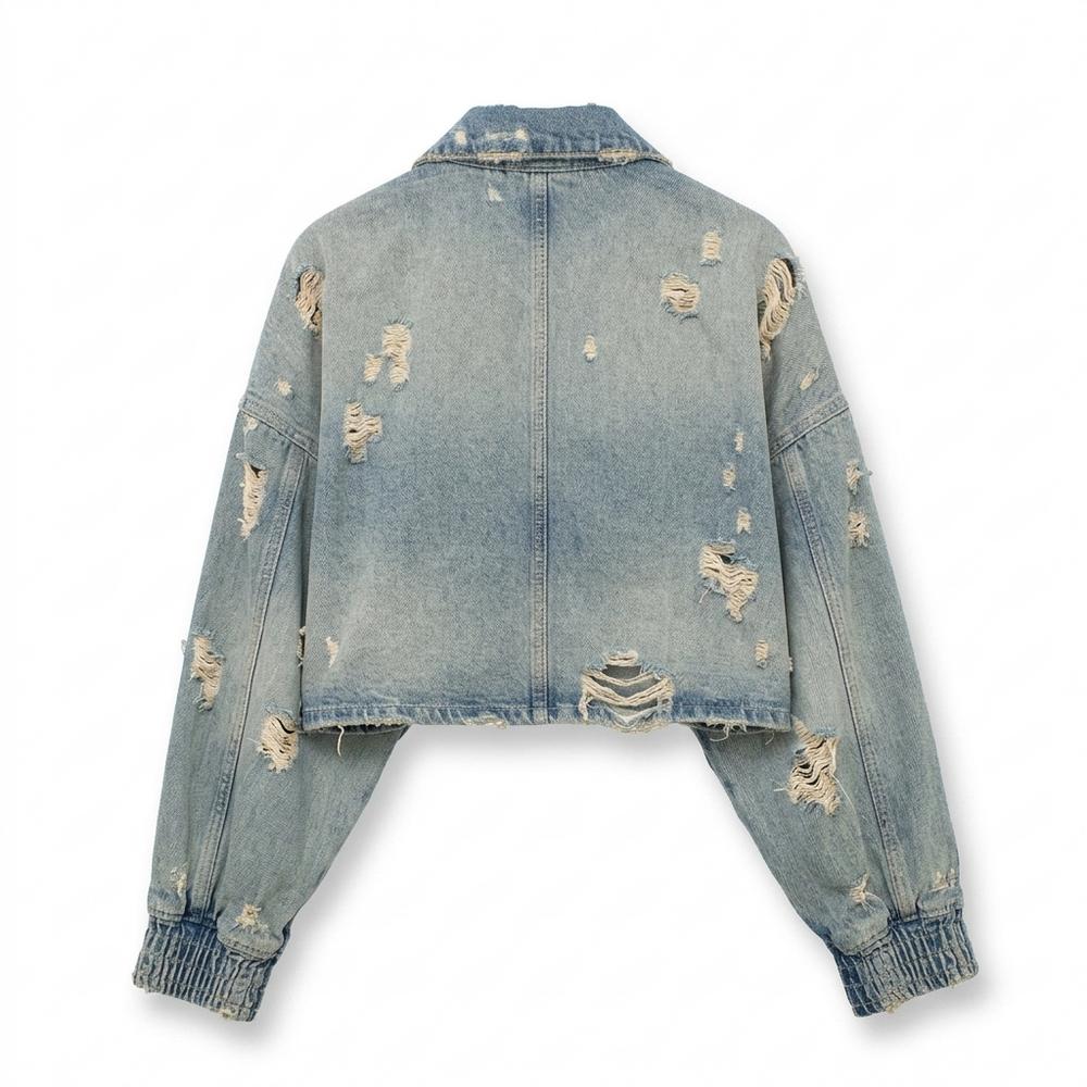 Gentleman Code - Ratav | Zerrissene Kurzgeschnittene Jacke Unisex