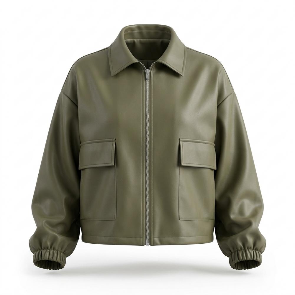 Gentleman Code - Nihil | Kurze Kastige Lederjacke Damen