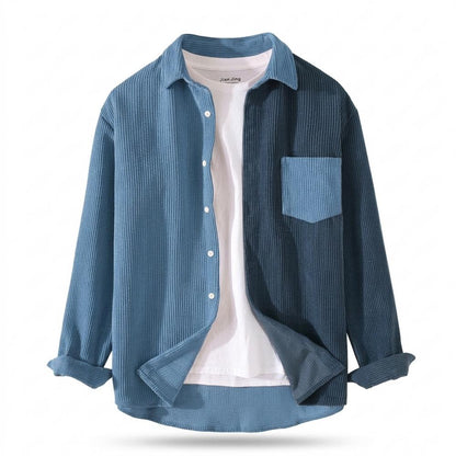 Gentleman Code - Vorer | Zweifarbiges Geripptes Hemd Herren