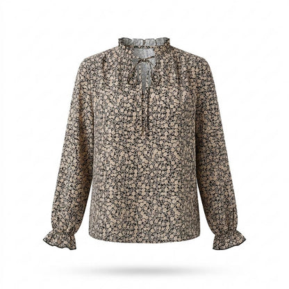 Gentleman Code - Korok | Geblümte Langärmlige Bluse Damen