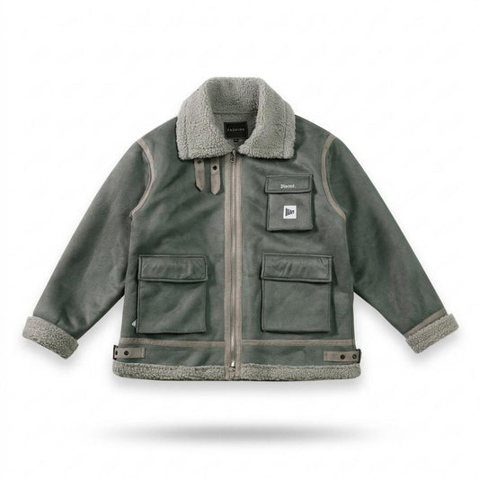 Gentleman Code - Noken | Gefütterte Gerade Geschnittene Wildleder-Jacke Unisex