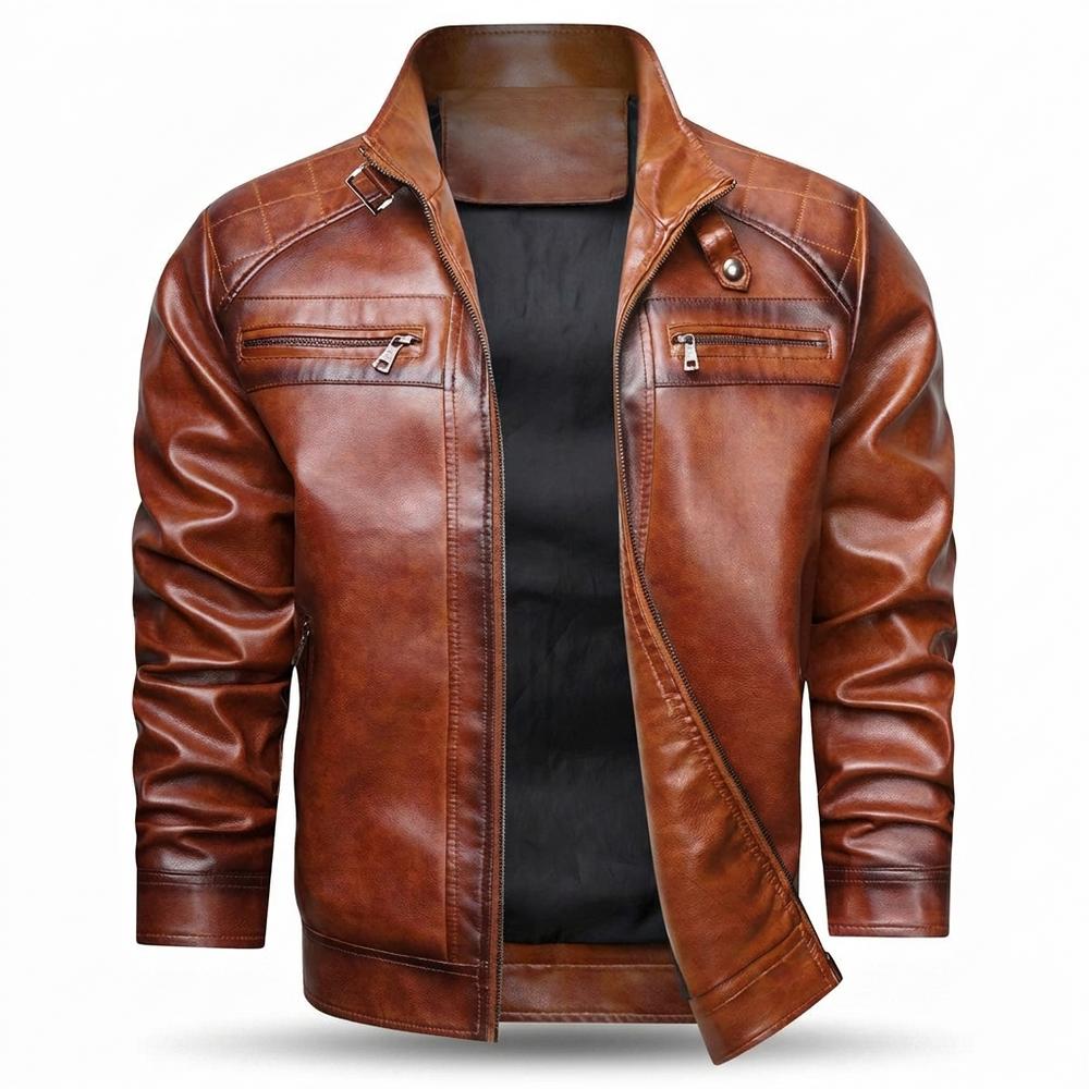 Gentleman Code - Kehot | Gesteppt Gefüttert Lederjacke Herren