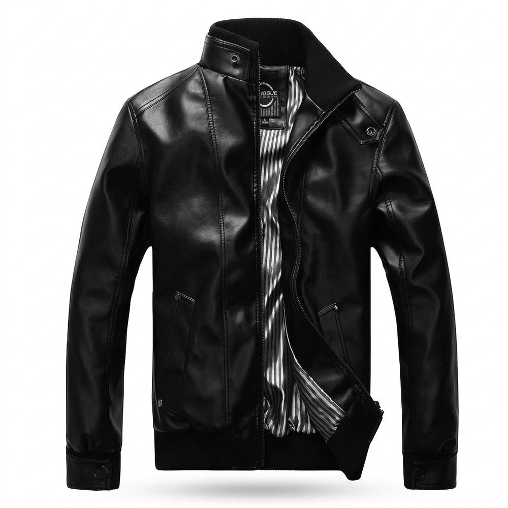 Gentleman Code - Talim | Gefüttert Tailliert Lederjacke Herren