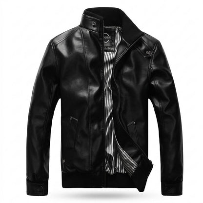 Gentleman Code - Talim | Gefüttert Tailliert Lederjacke Herren