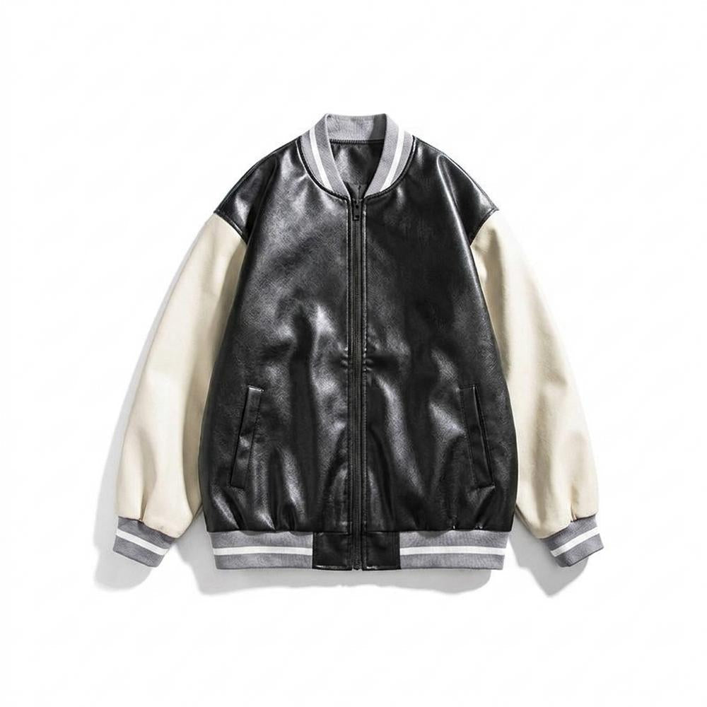 Gentleman Code - Nusuk | Bestickte Zweifarbige Lederjacke Unisex