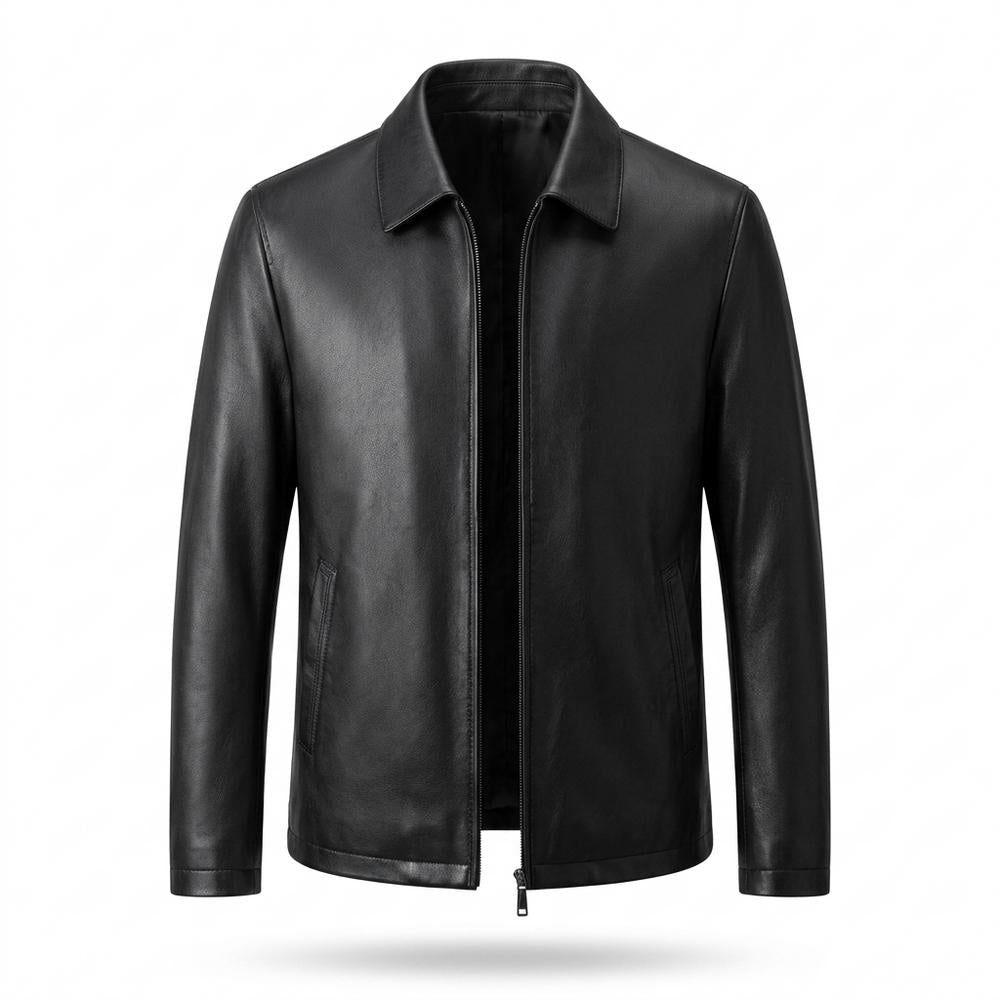 Gentleman Code - Rirot | Klassisch Glatt Lederjacke Herren