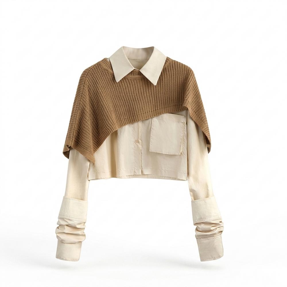 Gentleman Code - Norov | Kurzgeschnittener Gerippter Pullover Damen