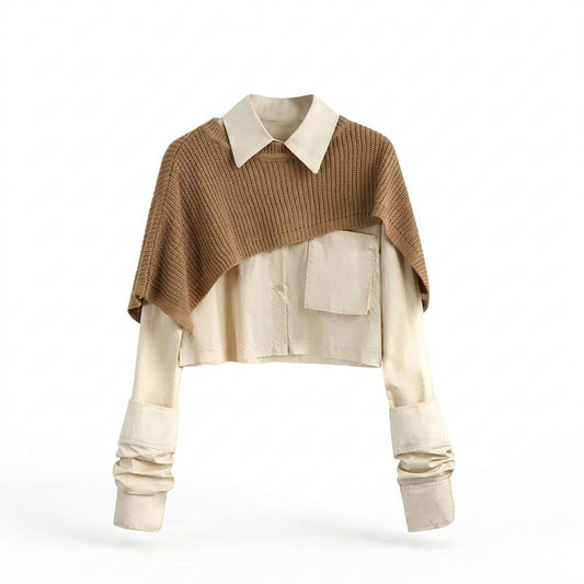 Gentleman Code - Norov | Kurzgeschnittener Gerippter Pullover Damen