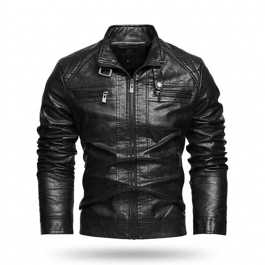 Gentleman Code - Yenil | Gesteppt Tailliert Lederjacke Herren