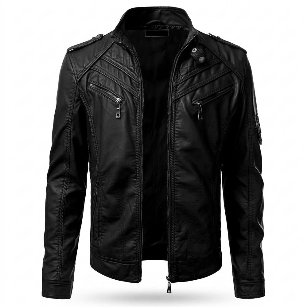 Gentleman Code - Motot | Gesteppt Tailliert Lederjacke Herren