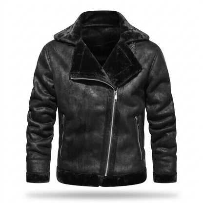 Gentleman Code - Dozos | Gefütterte Asymmetrische Wildleder-Jacke Herren