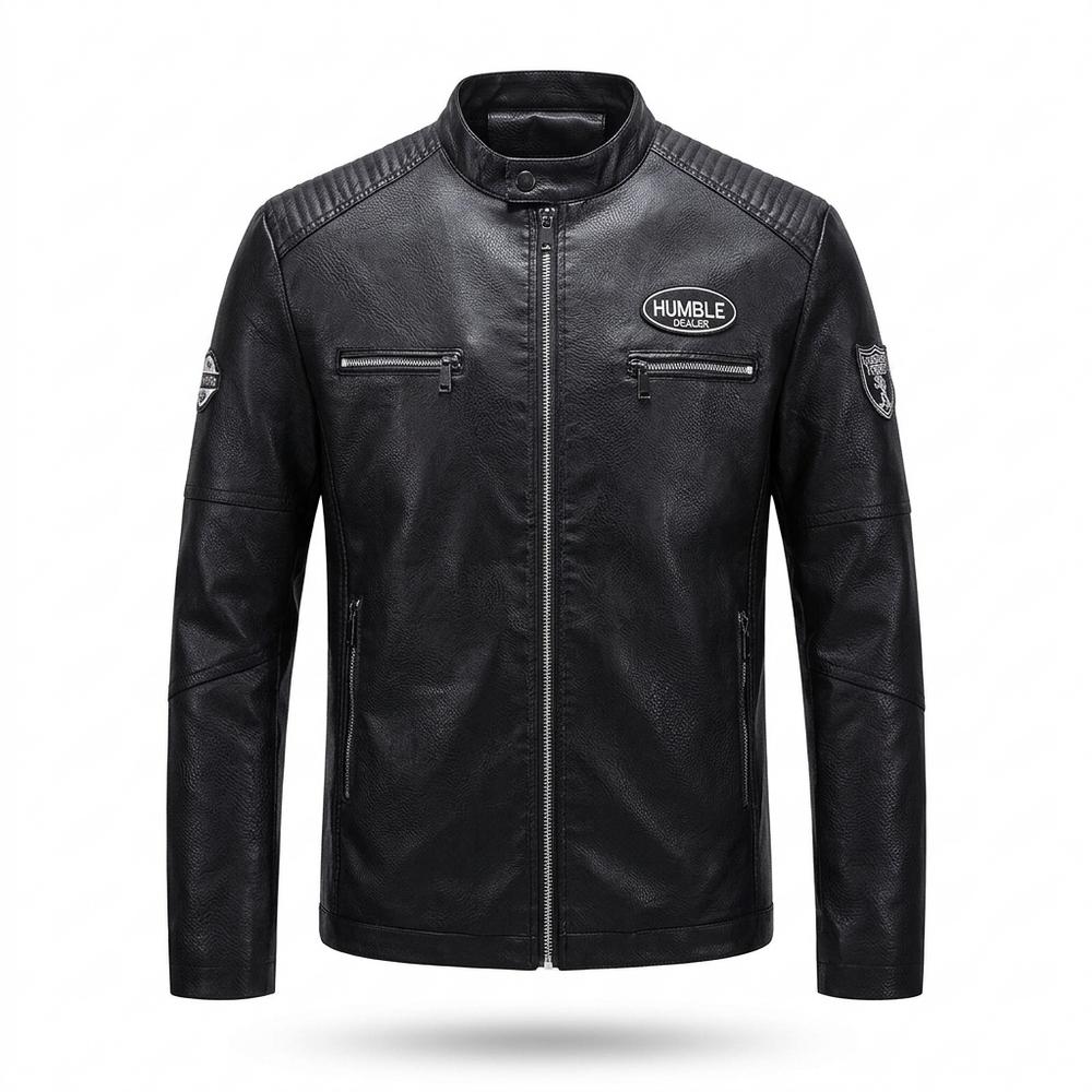 Gentleman Code - Nuhav | Gesteppte Taillierte Lederjacke Herren