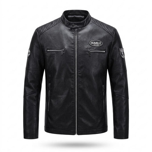 Gentleman Code - Nuhav | Gesteppte Taillierte Lederjacke Herren