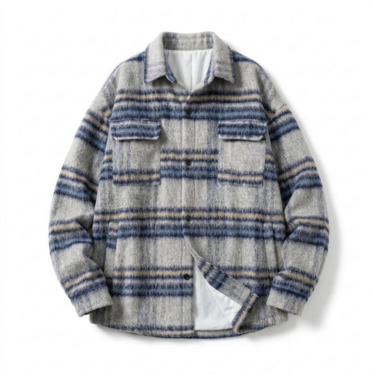 Gentleman Code - Tokid | Wolliges Gestreiftes Hemd Herren