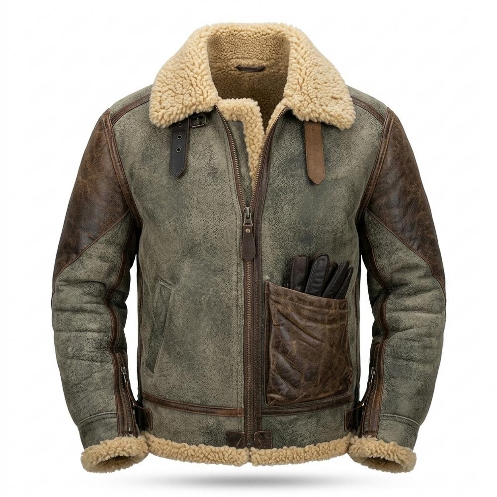 Gentleman Code - Kelin | Gefüttert Robust Lederjacke Herren