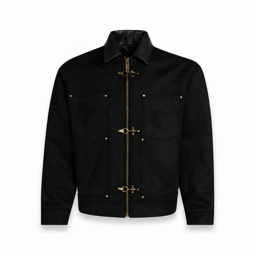 Gentleman Code - Loben | Nietenbesetzt Strukturiert Jacke Herren