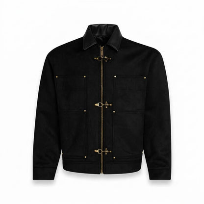 Gentleman Code - Loben | Nietenbesetzt Strukturiert Jacke Herren