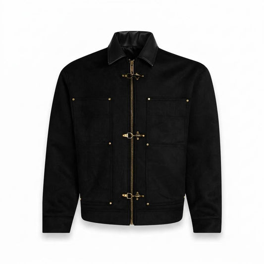 Gentleman Code - Loben | Nietenbesetzt Strukturiert Jacke Herren
