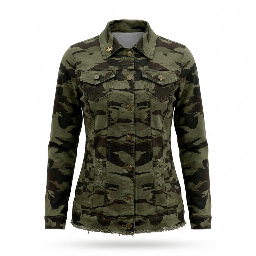 Gentleman Code - Zuzis | Gemustert Geknöpft Jacke Damen